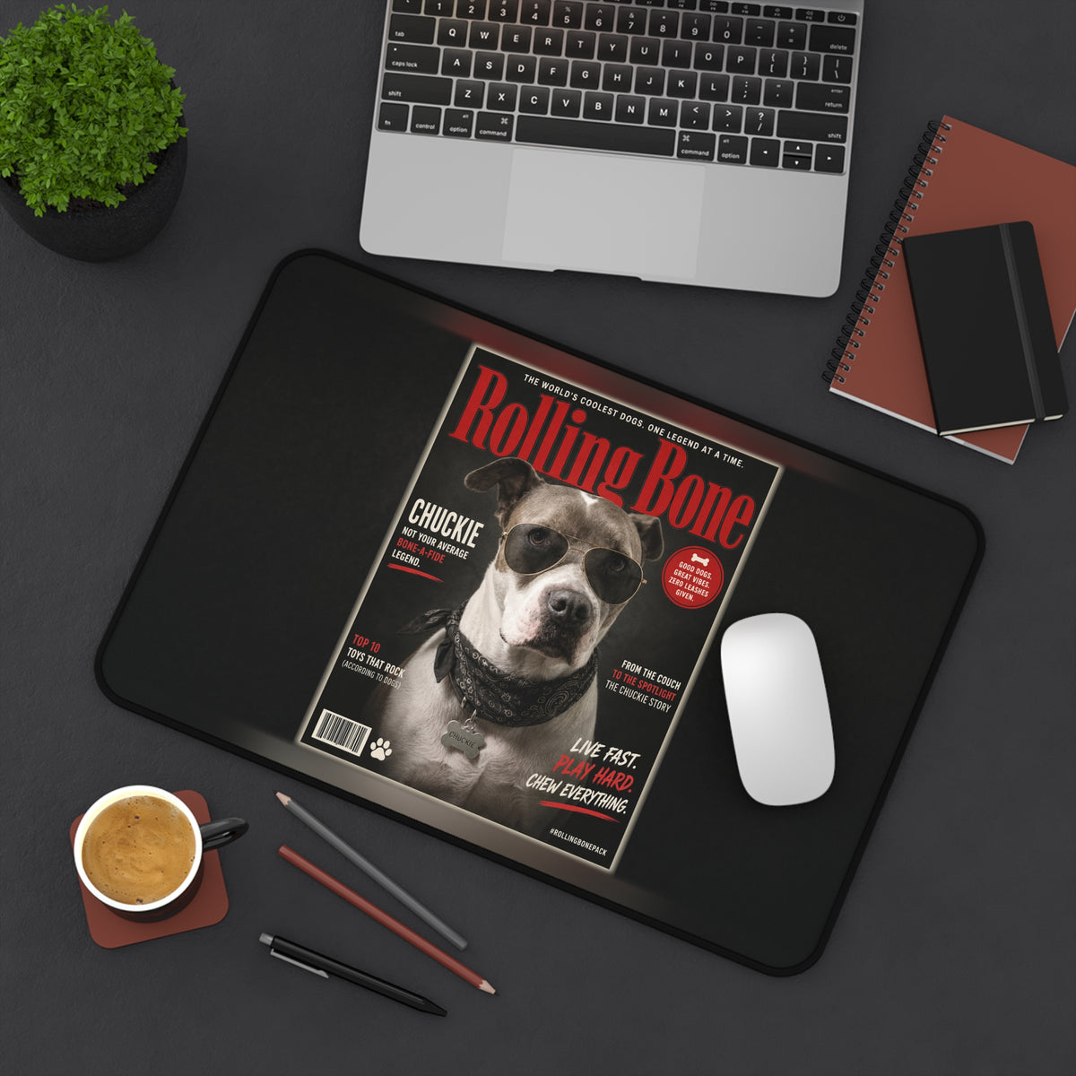 Rolling Bone Magazine Custom Pet Desk Mat