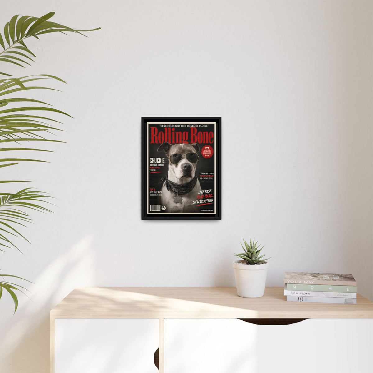 Rolling Bone Magazine Custom Pet Framed Canvas