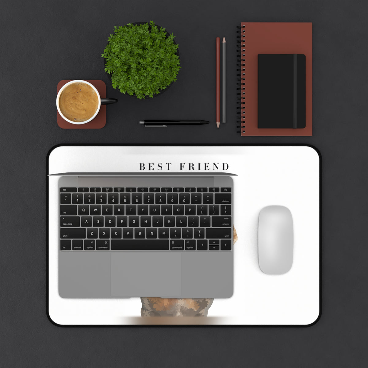 Modern Portrait Custom Pet Desk Mat