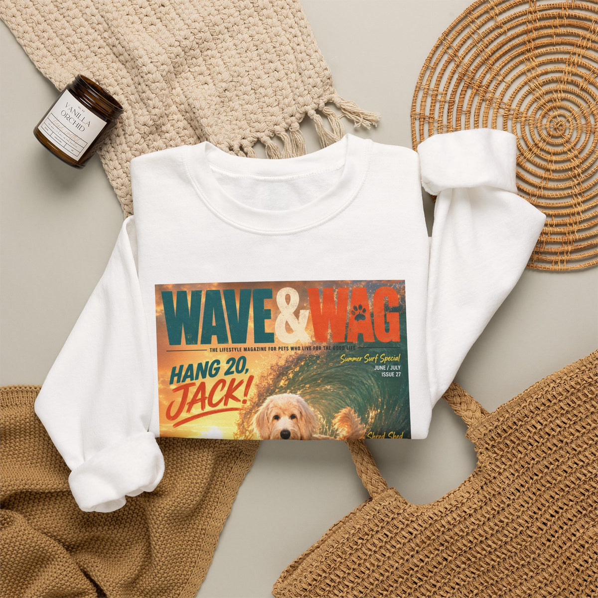 Wave & Wag Custom Pet Crewneck