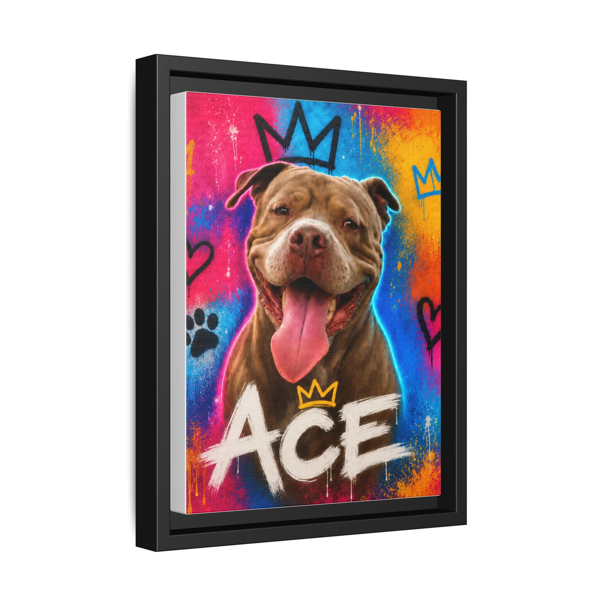 Street Art Custom Pet Framed Canvas