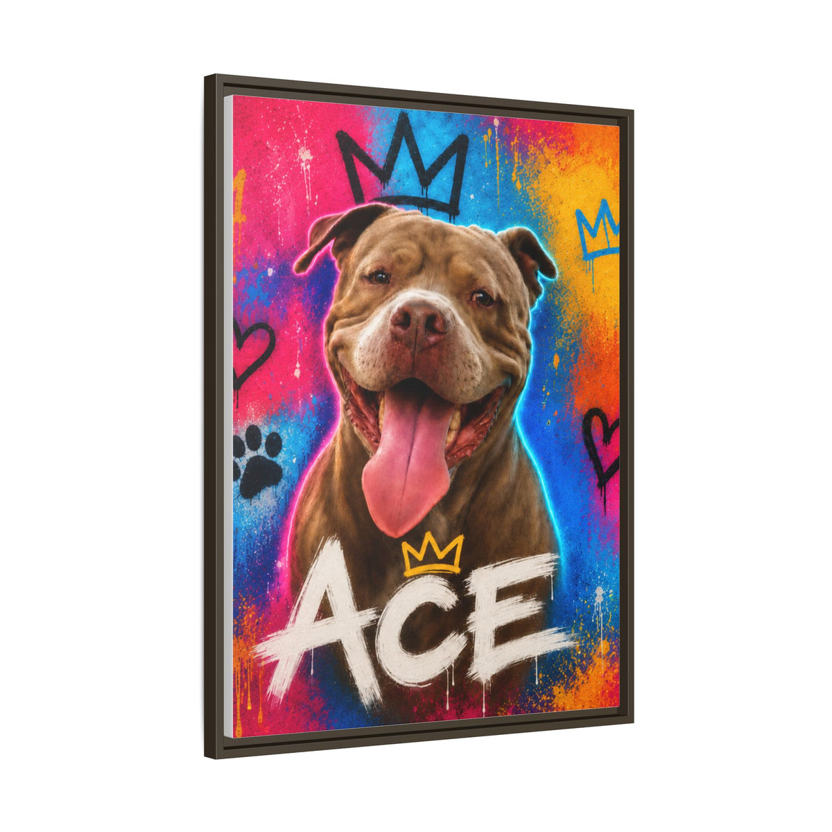 Street Art Custom Pet Framed Canvas