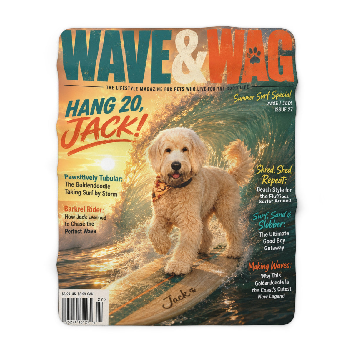 Wave & Wag Custom Pet Sherpa Blanket