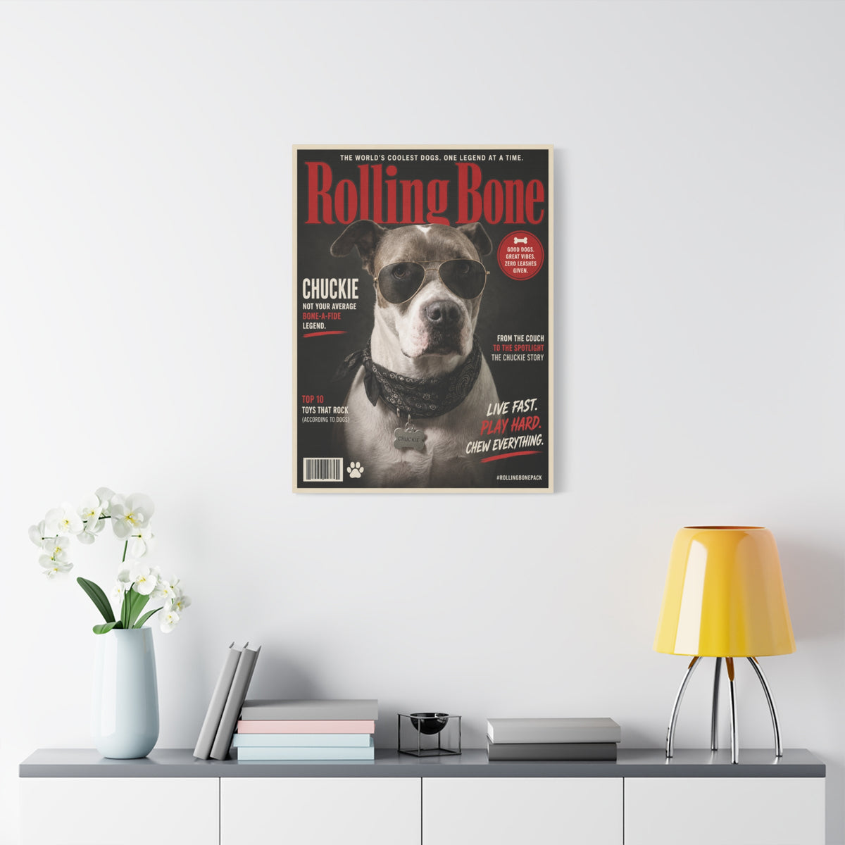 Rolling Bone Magazine Custom Pet Canvas