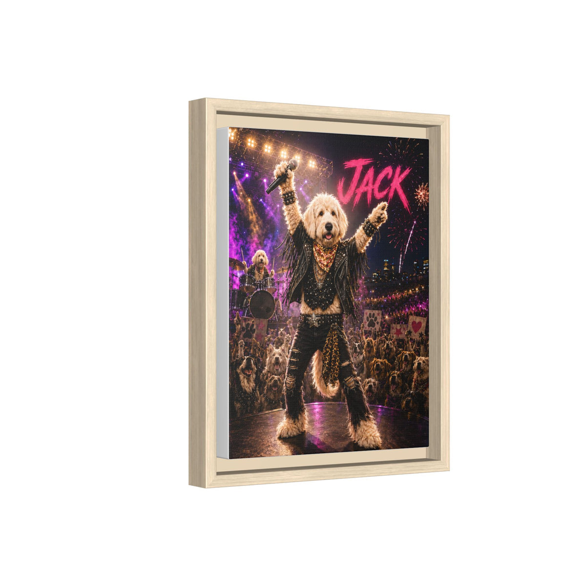 Rockstar Custom Pet Framed Canvas