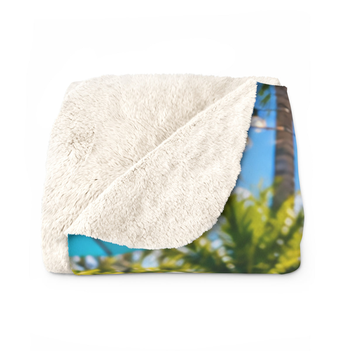 Pool Pawty Custom Pet Sherpa Blanket