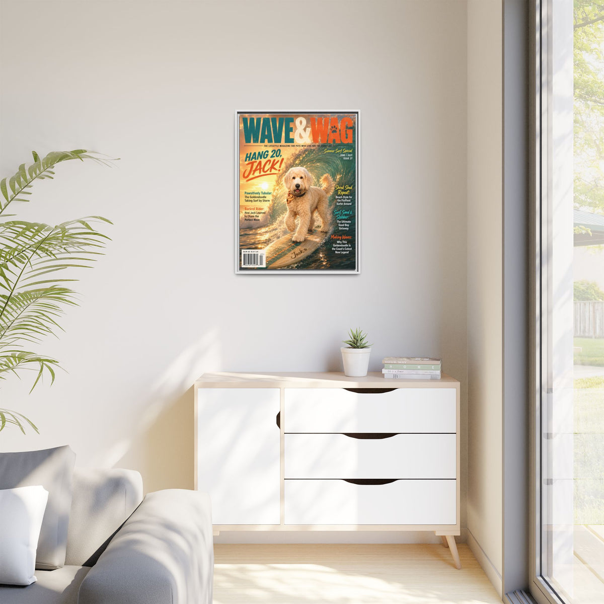 Wave & Wag Custom Pet Framed Canvas
