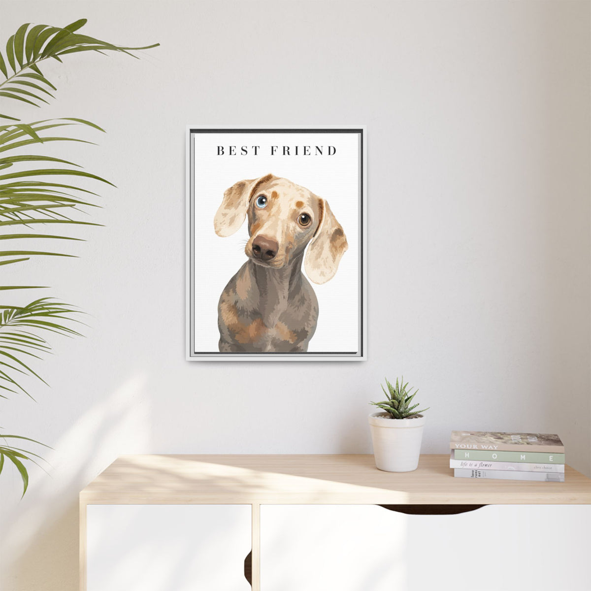 Modern Portrait Custom Pet Framed Canvas