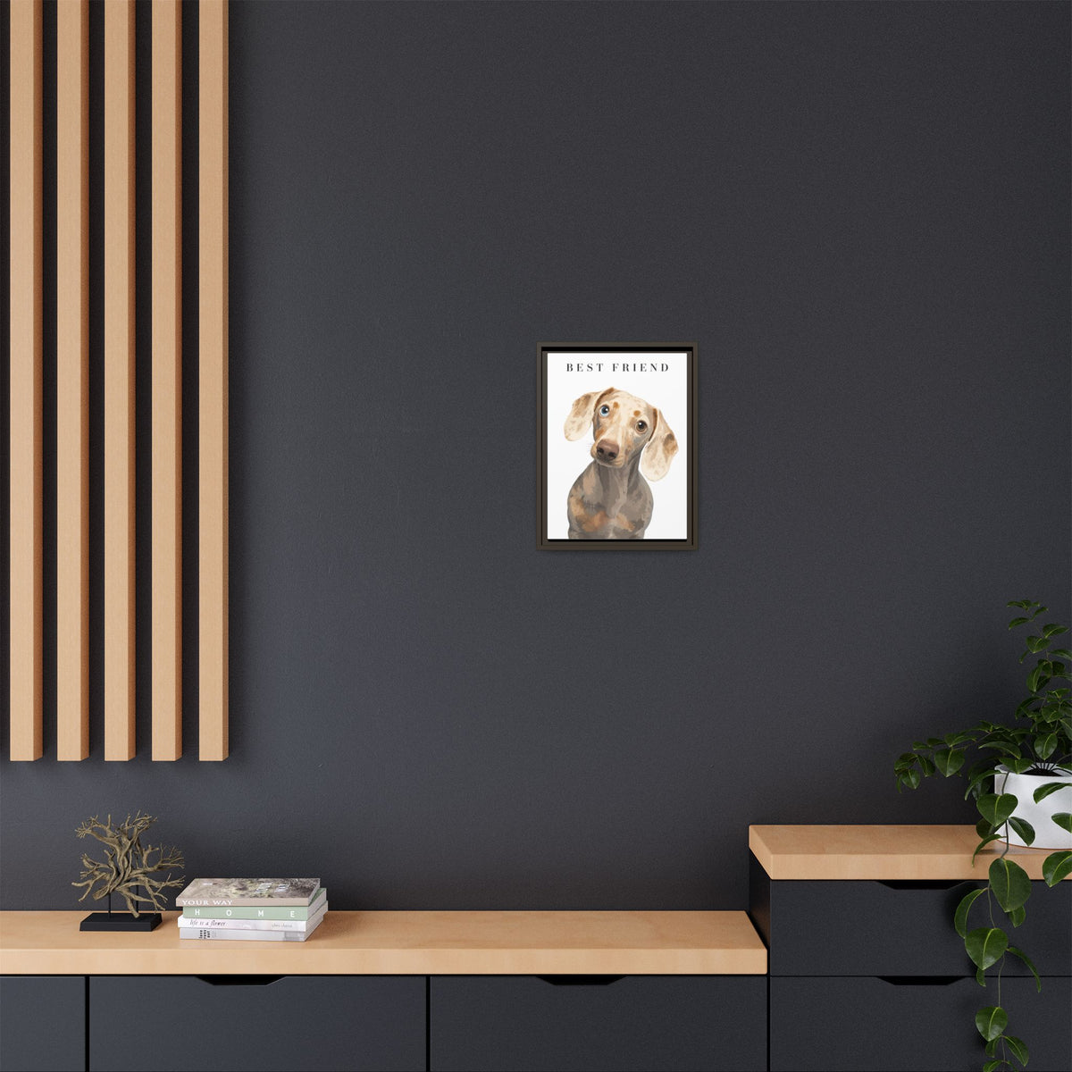 Modern Portrait Custom Pet Framed Canvas