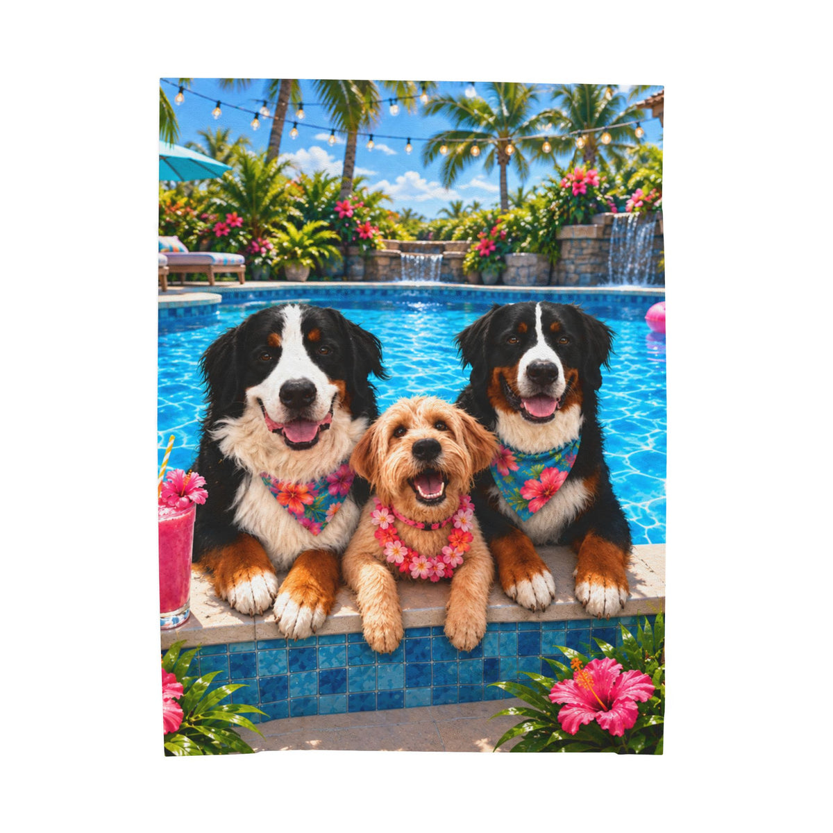 Pool Pawty Custom Pet Blanket