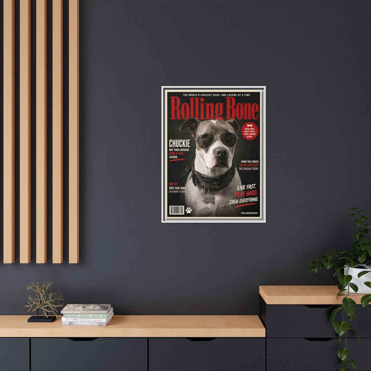 Rolling Bone Magazine Custom Pet Framed Canvas
