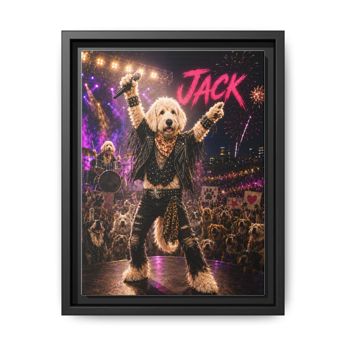 Rockstar Custom Pet Framed Canvas