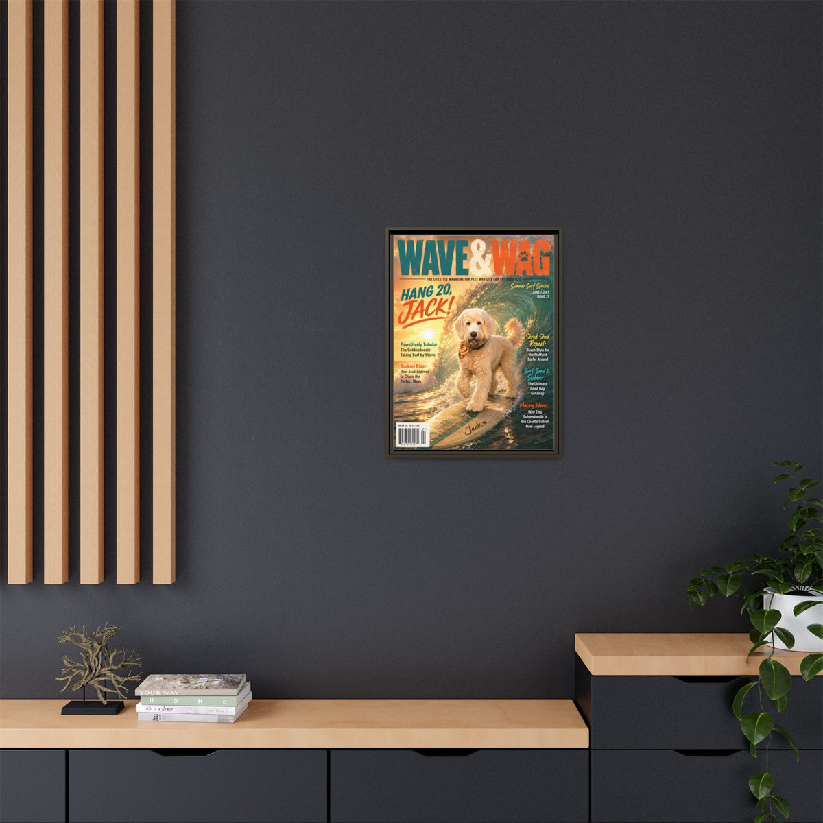 Wave & Wag Custom Pet Framed Canvas