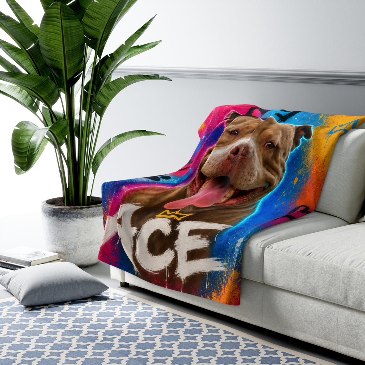 Street Art Custom Pet Sherpa Blanket