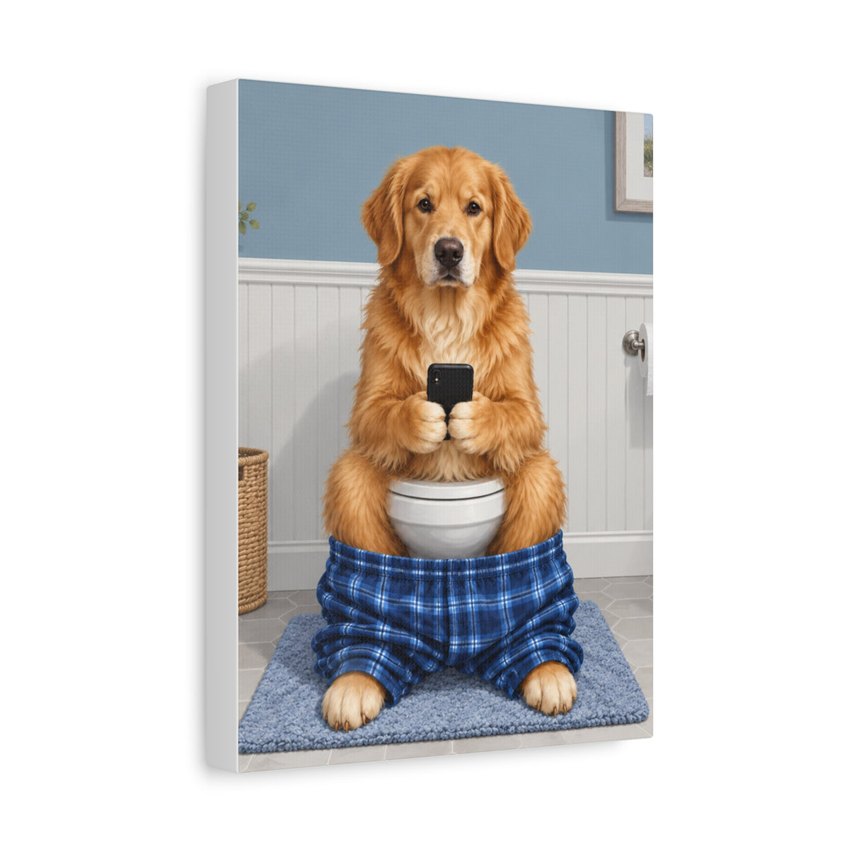 Sit & Scroll Custom Pet Canvas