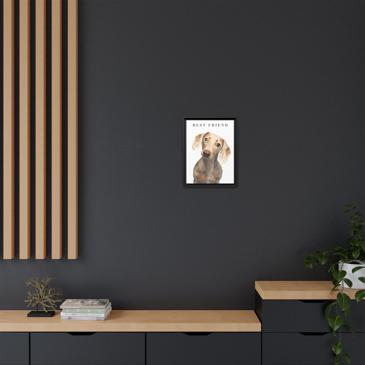 Modern Portrait Custom Pet Framed Canvas