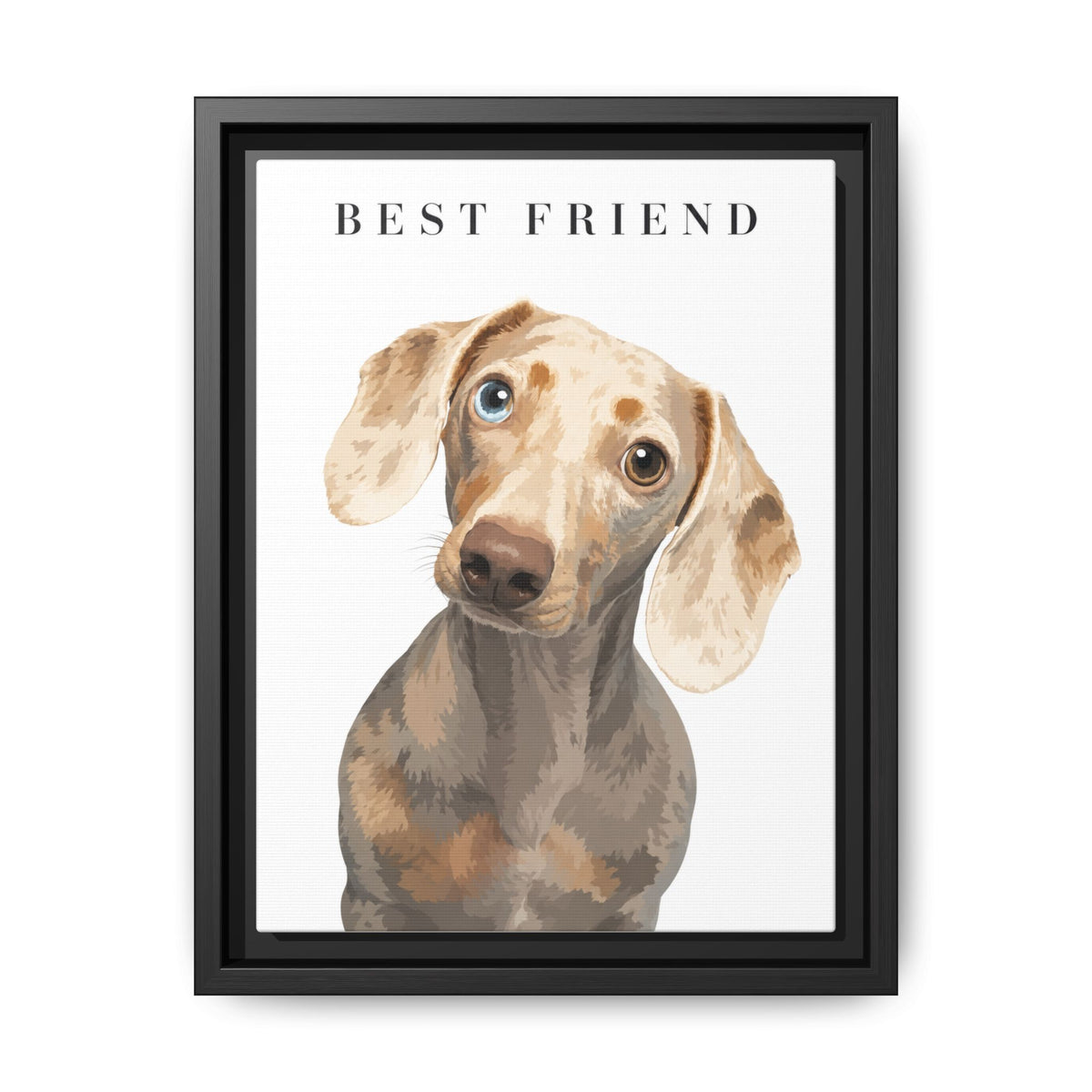Modern Portrait Custom Pet Framed Canvas