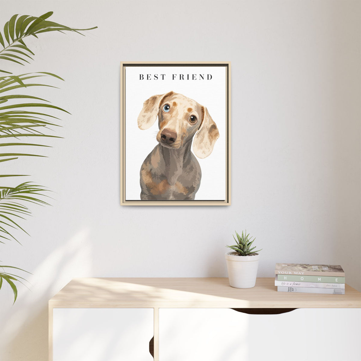Modern Portrait Custom Pet Framed Canvas