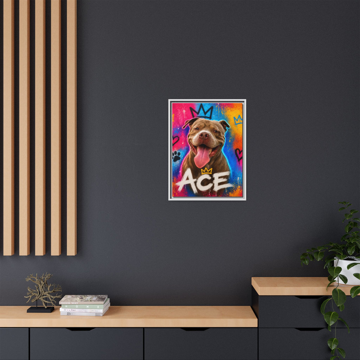 Street Art Custom Pet Framed Canvas
