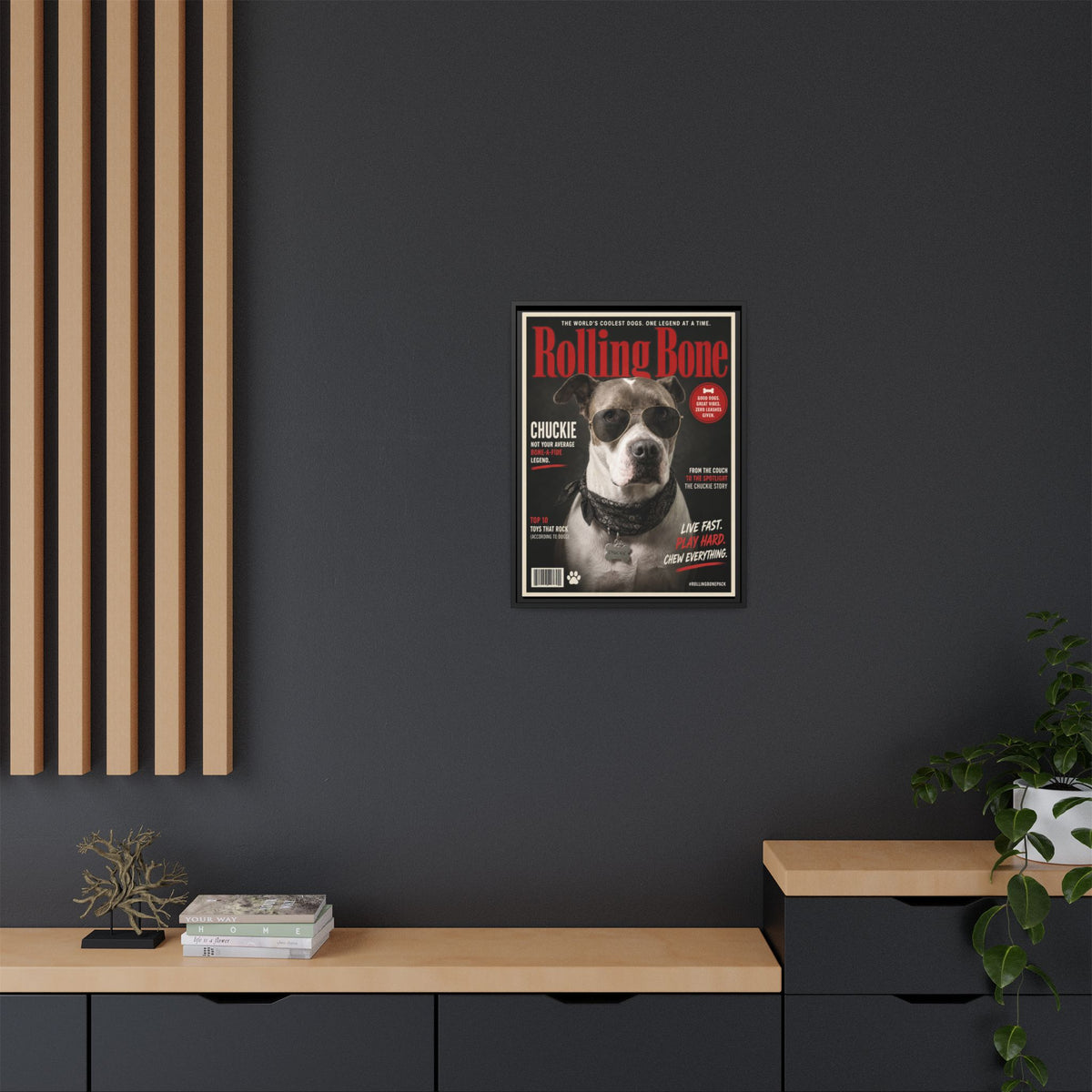 Rolling Bone Magazine Custom Pet Framed Canvas