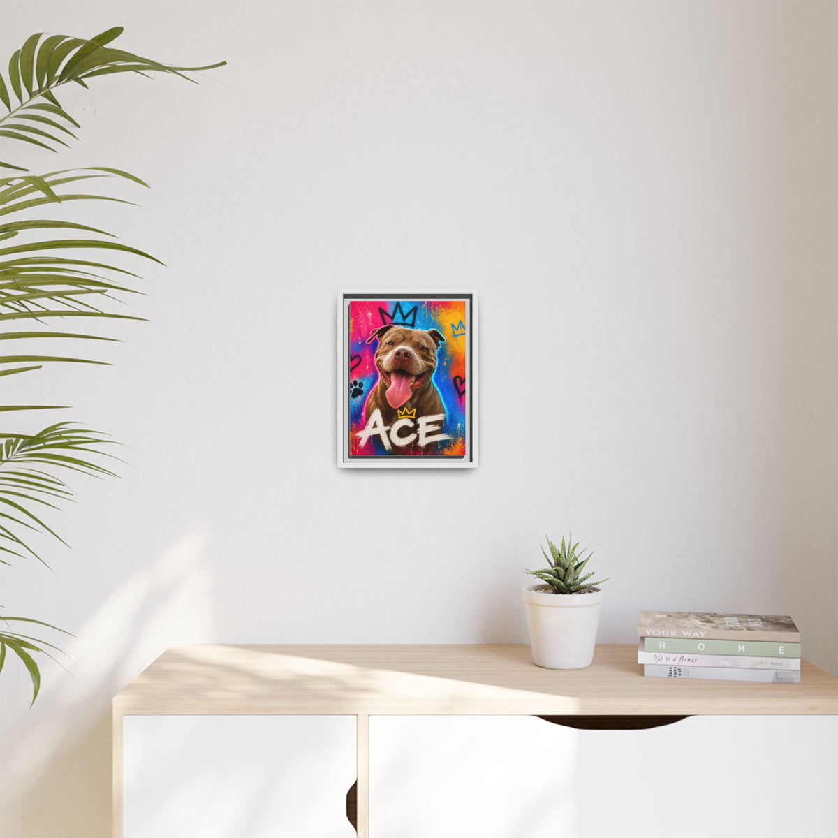 Street Art Custom Pet Framed Canvas