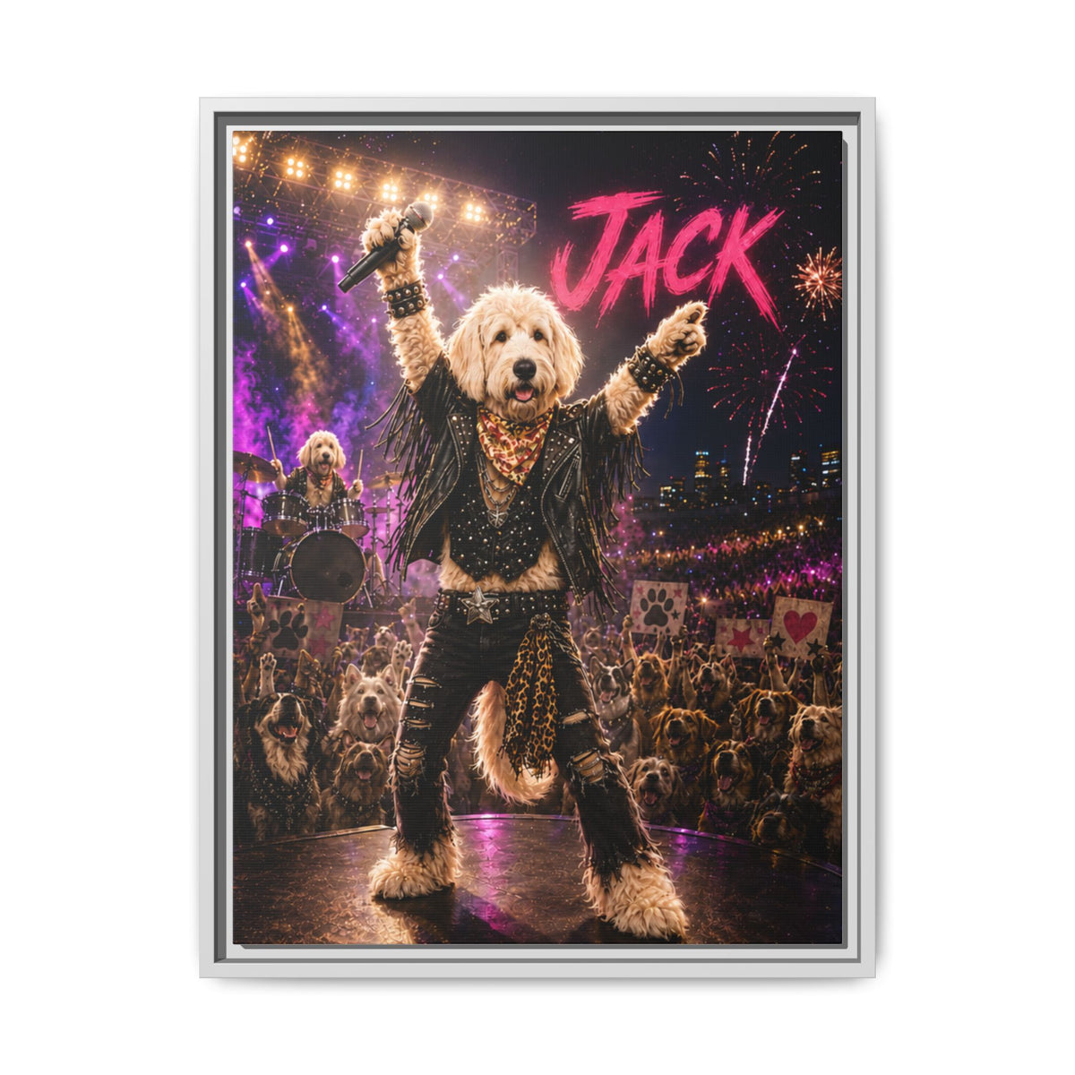 Rockstar Custom Pet Framed Canvas
