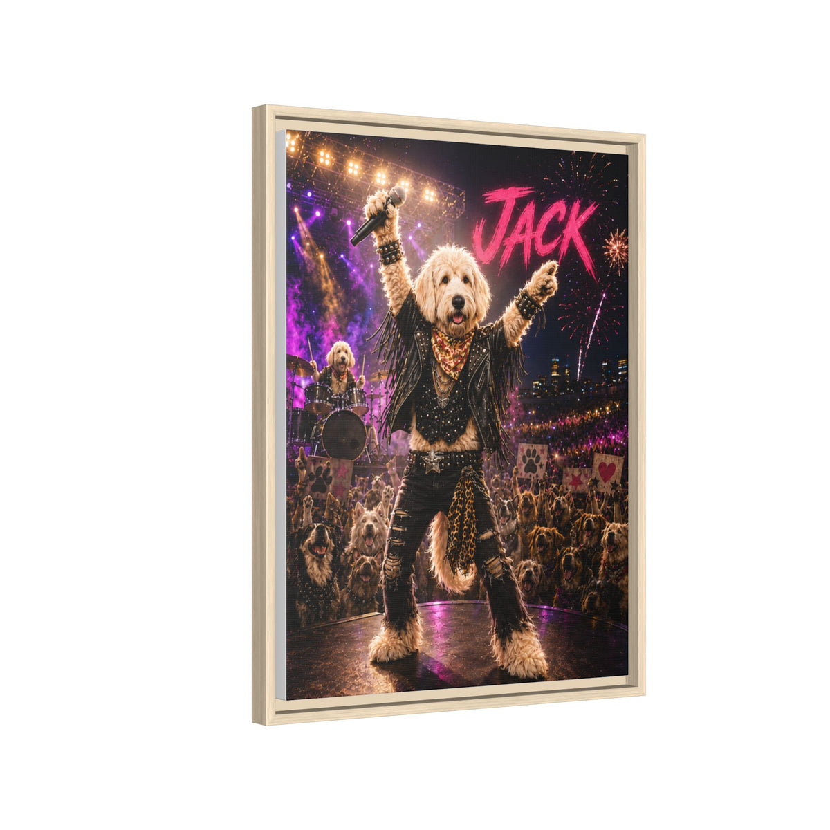 Rockstar Custom Pet Framed Canvas