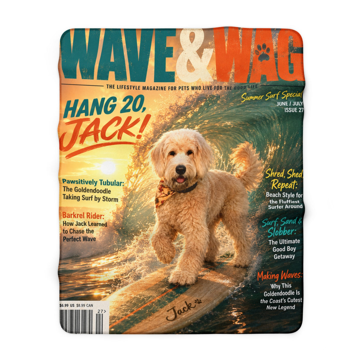 Wave & Wag Custom Pet Sherpa Blanket