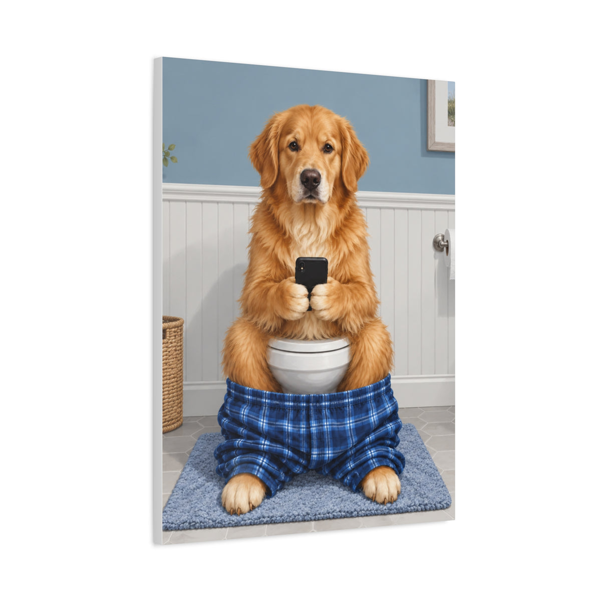 Sit & Scroll Custom Pet Canvas