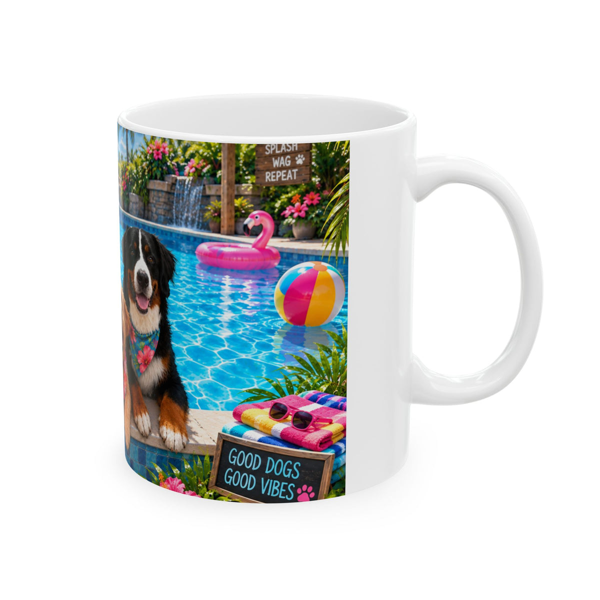 Pool Pawty Custom Pet Mug
