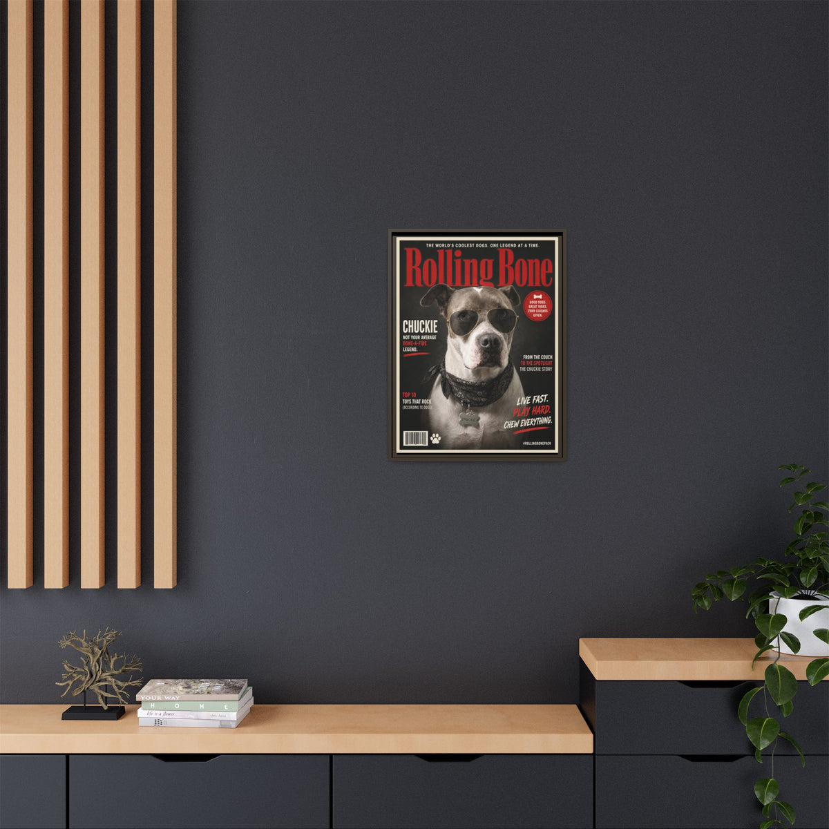 Rolling Bone Magazine Custom Pet Framed Canvas