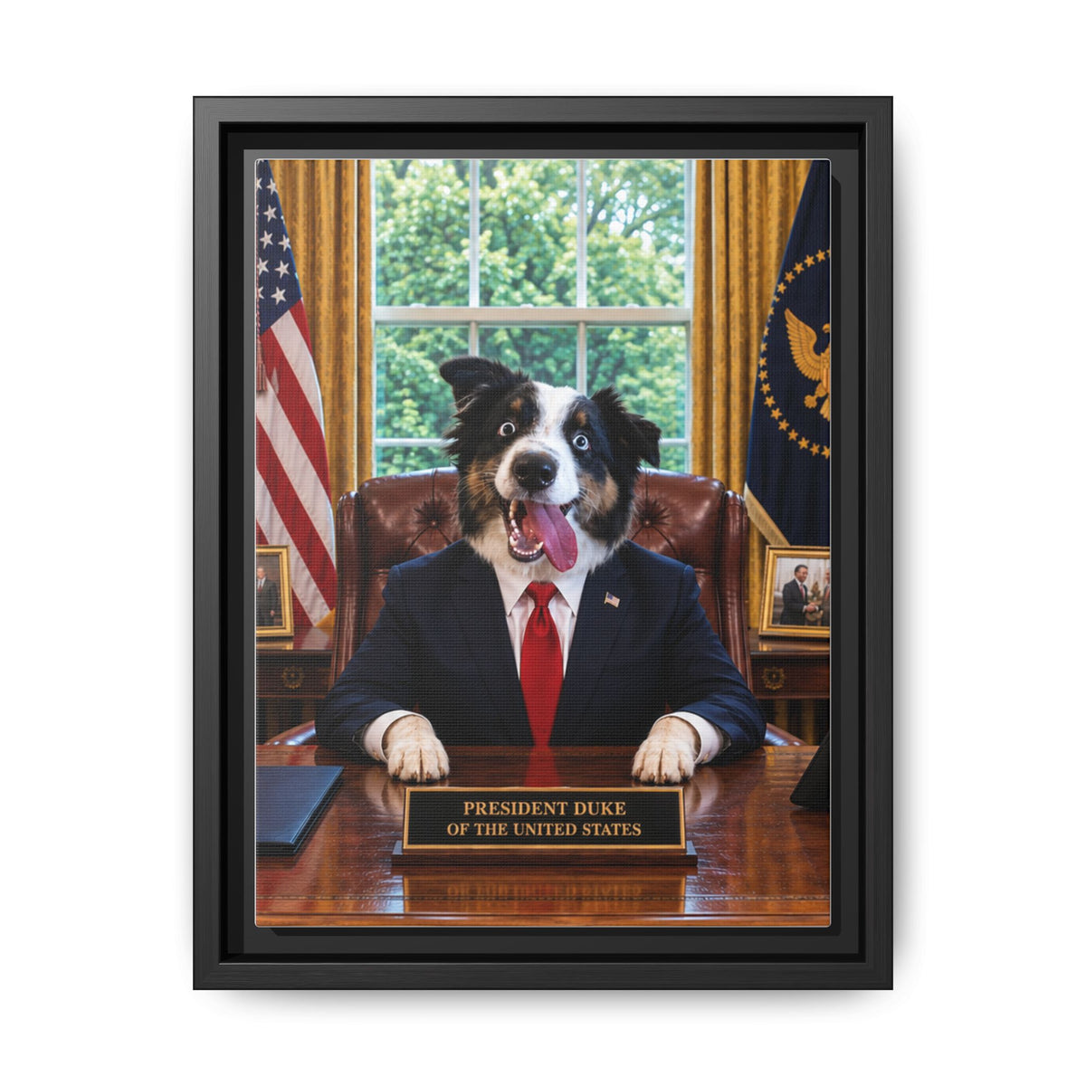 President Custom Pet Framed Canvas