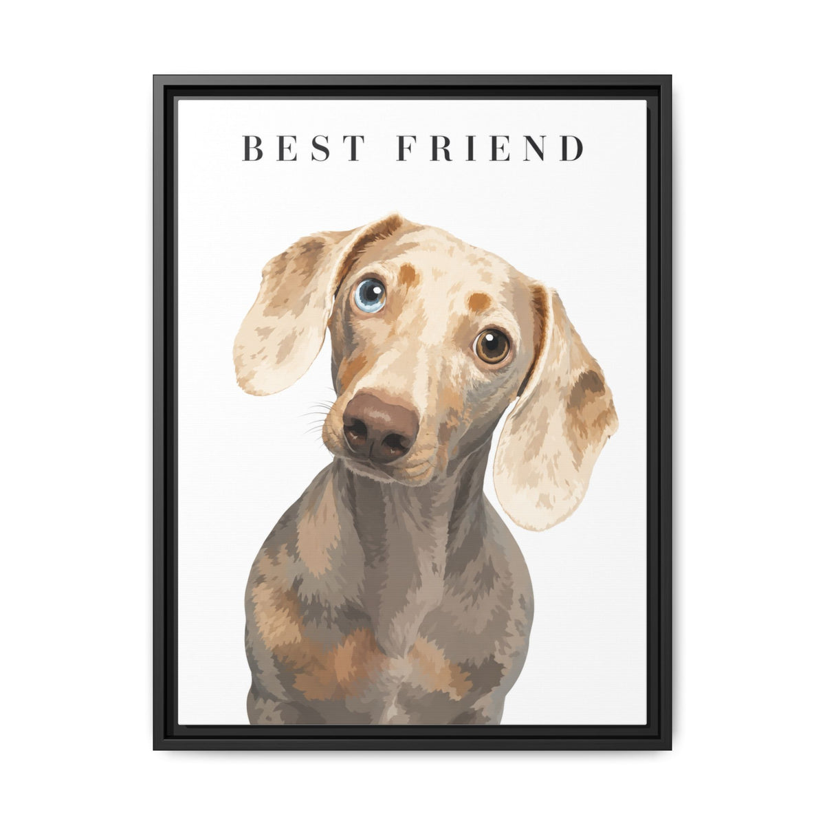 Modern Portrait Custom Pet Framed Canvas
