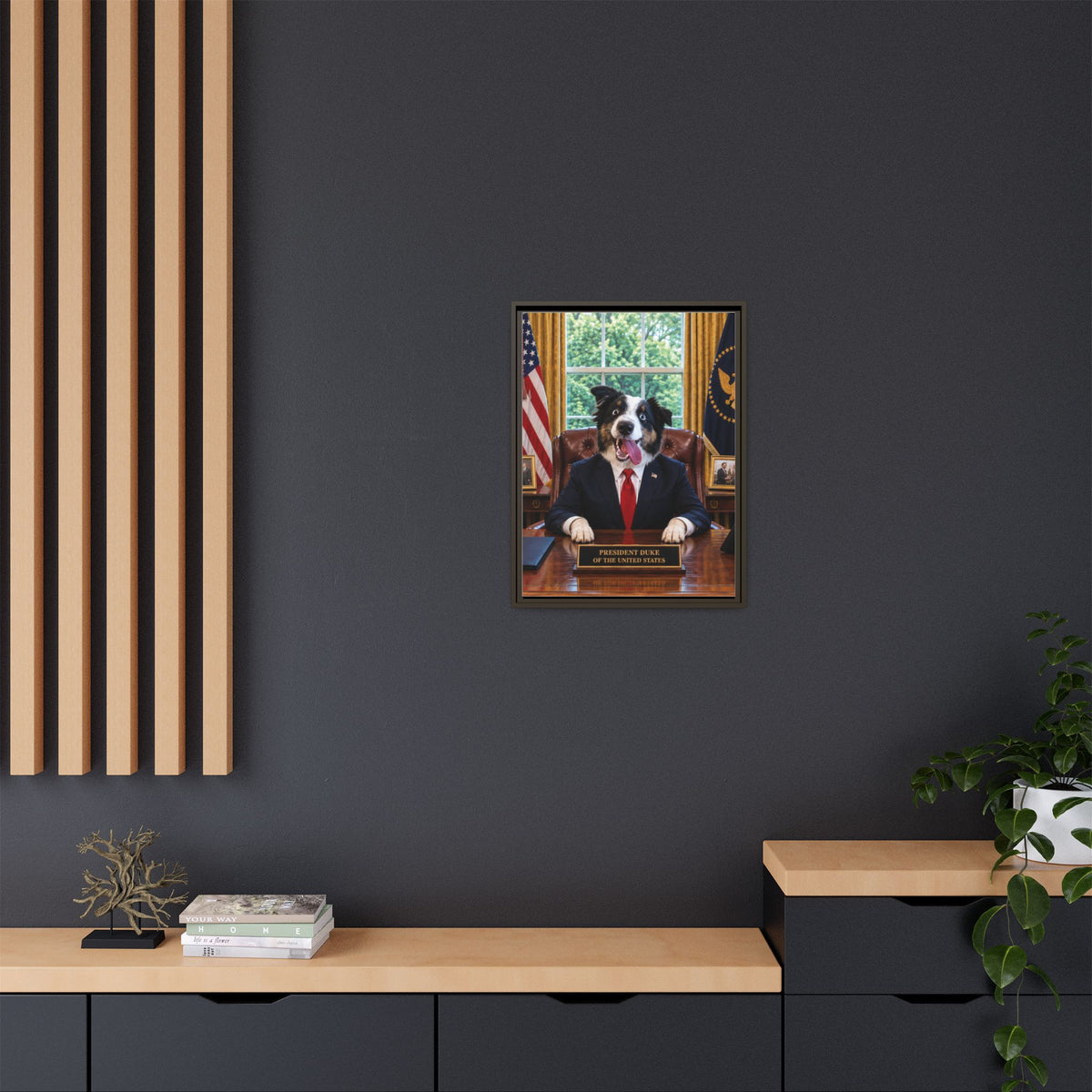 President Custom Pet Framed Canvas