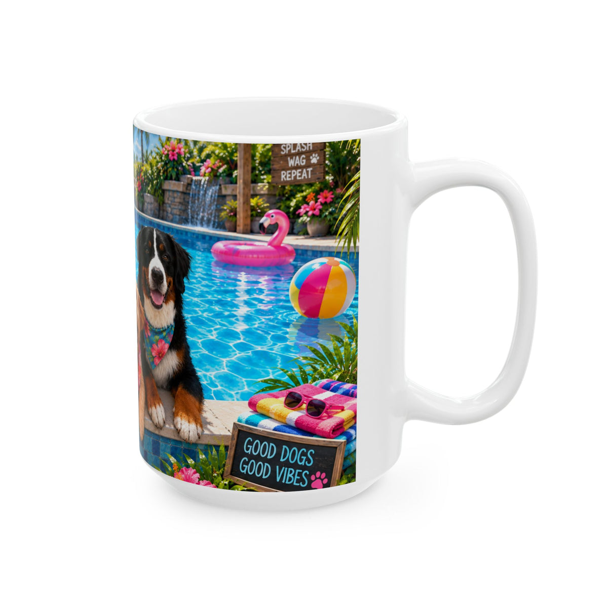 Pool Pawty Custom Pet Mug