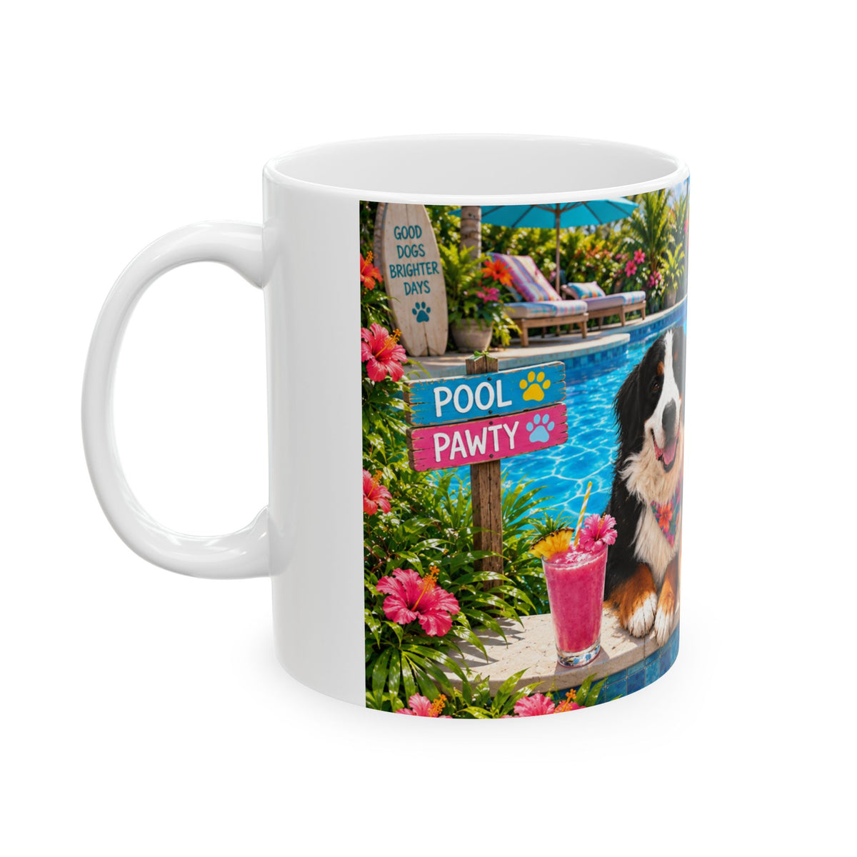 Pool Pawty Custom Pet Mug