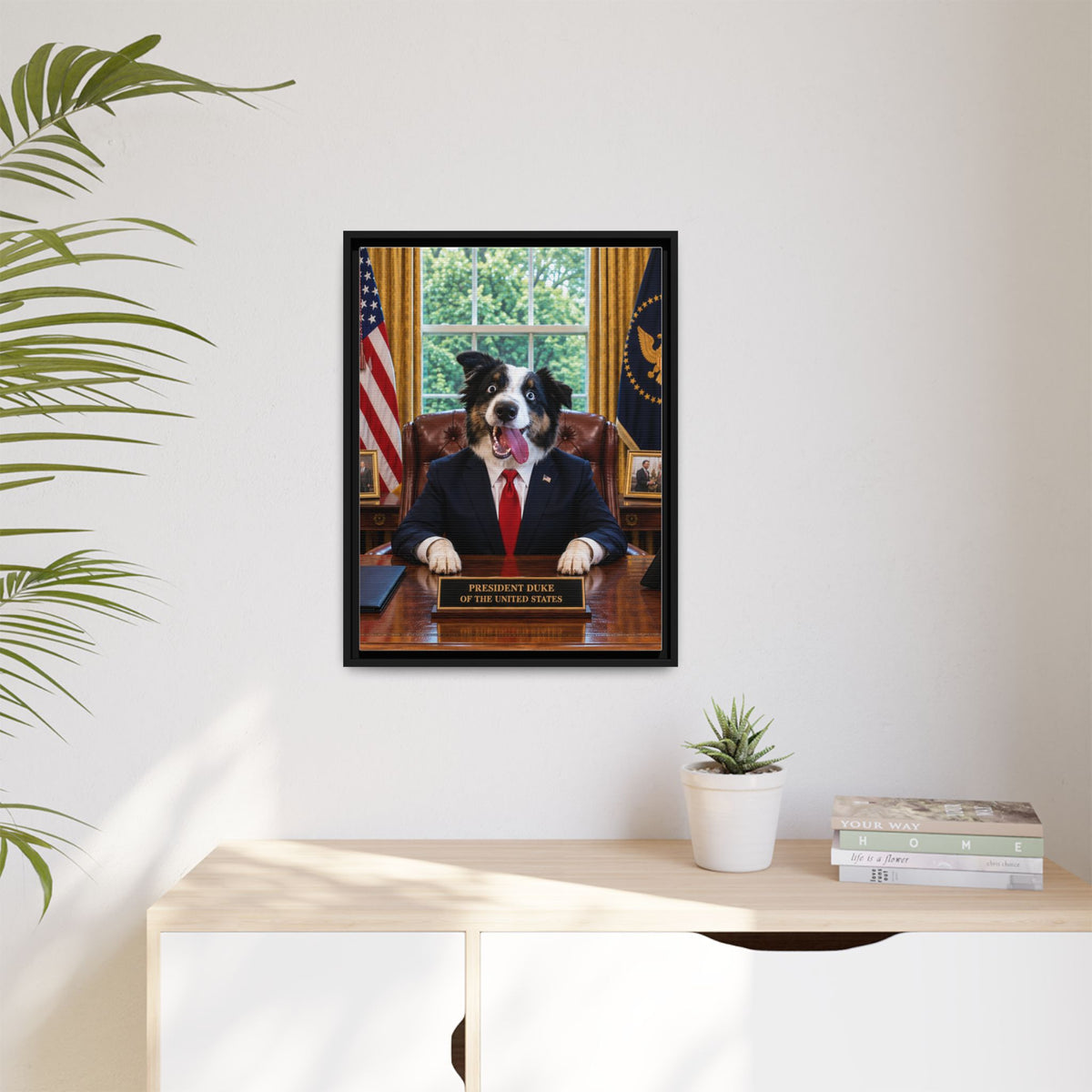 President Custom Pet Framed Canvas