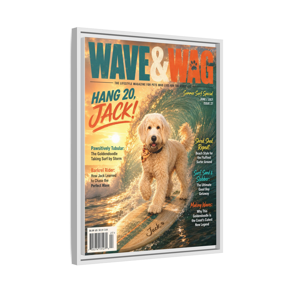 Wave & Wag Custom Pet Framed Canvas