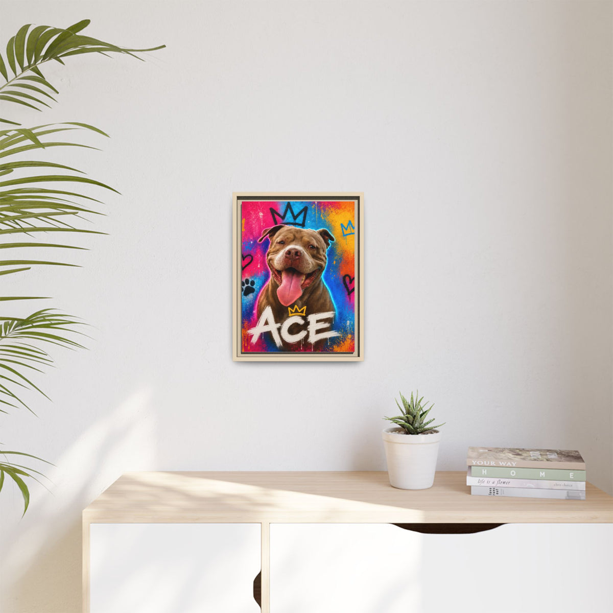 Street Art Custom Pet Framed Canvas