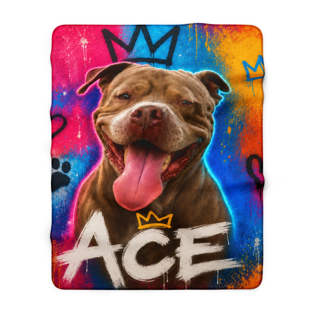 Street Art Custom Pet Sherpa Blanket