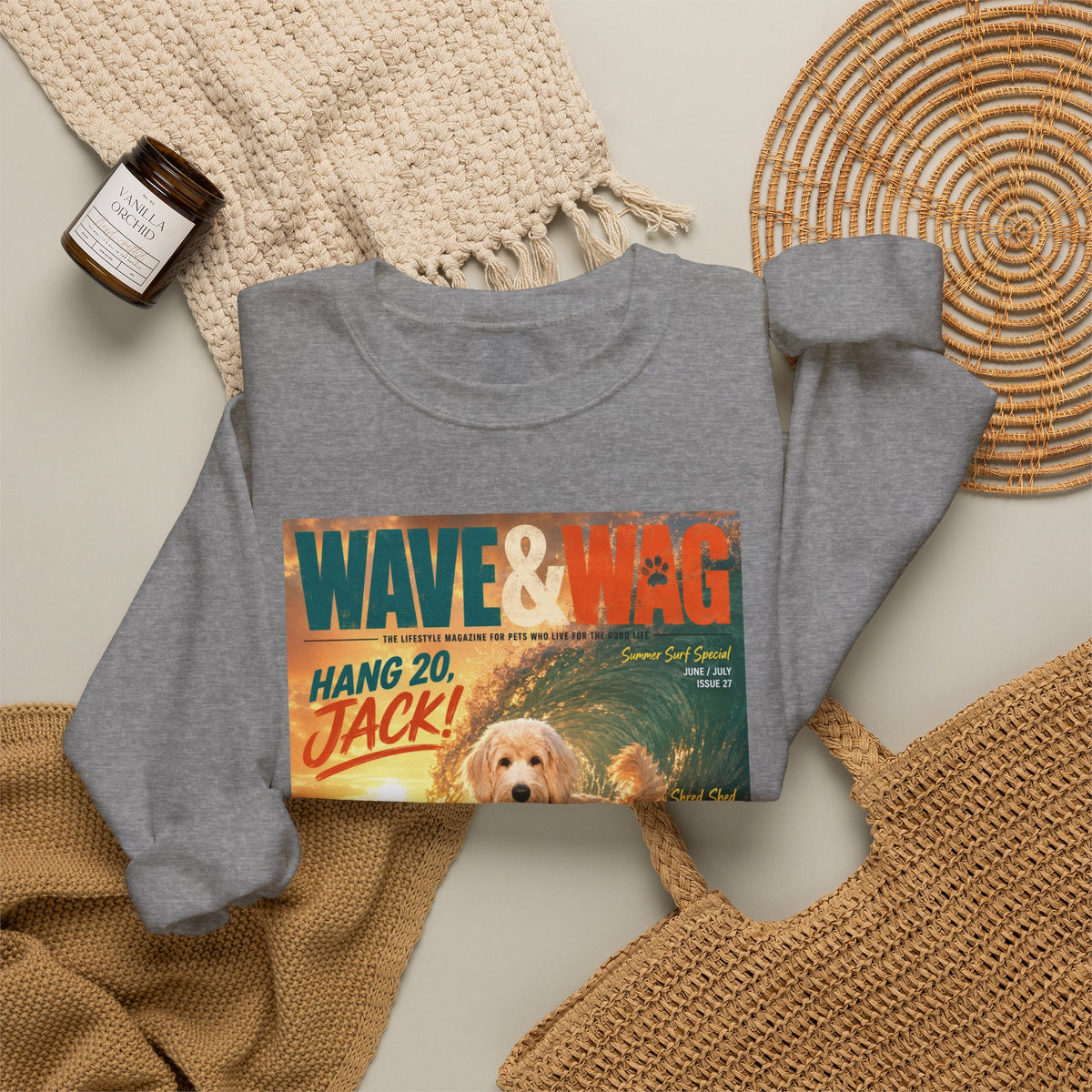Wave & Wag Custom Pet Crewneck