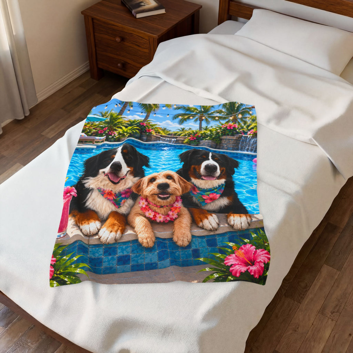 Pool Pawty Custom Pet Blanket