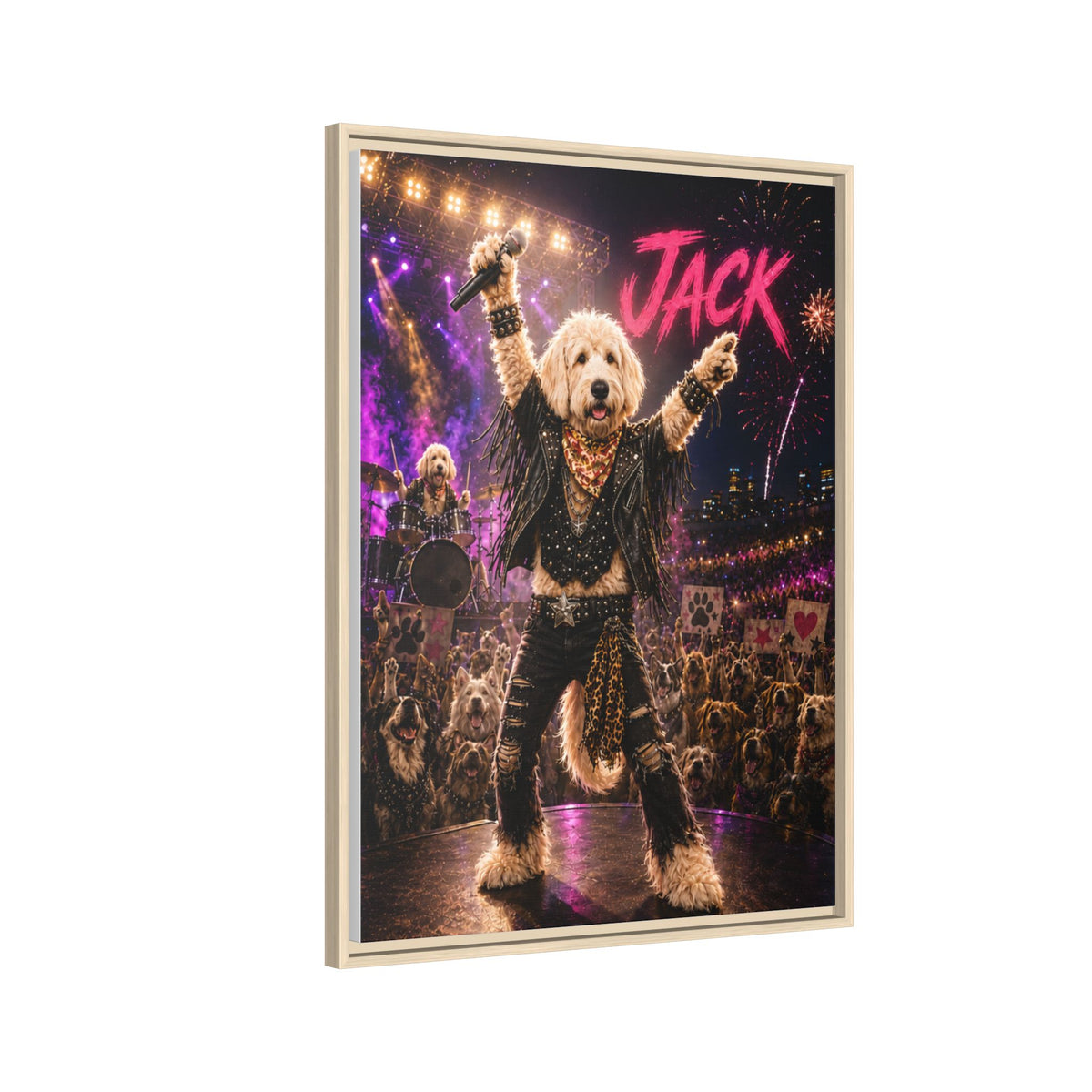 Rockstar Custom Pet Framed Canvas