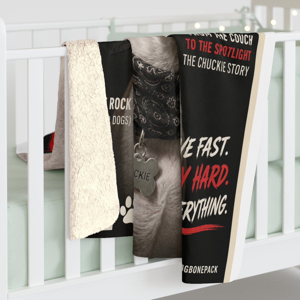 Rolling Bone Magazine Custom Pet Sherpa Blanket