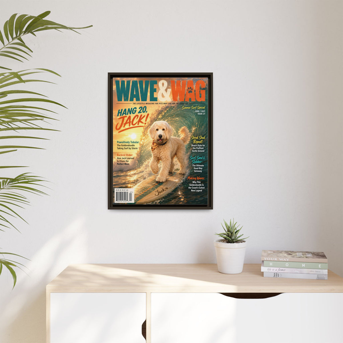 Wave & Wag Custom Pet Framed Canvas