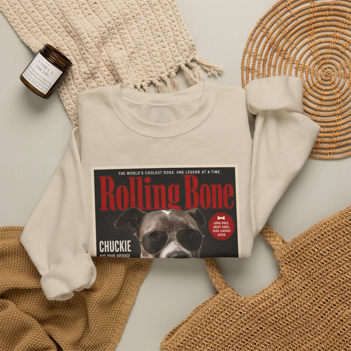 Rolling Bone Magazine Custom Pet Crewneck