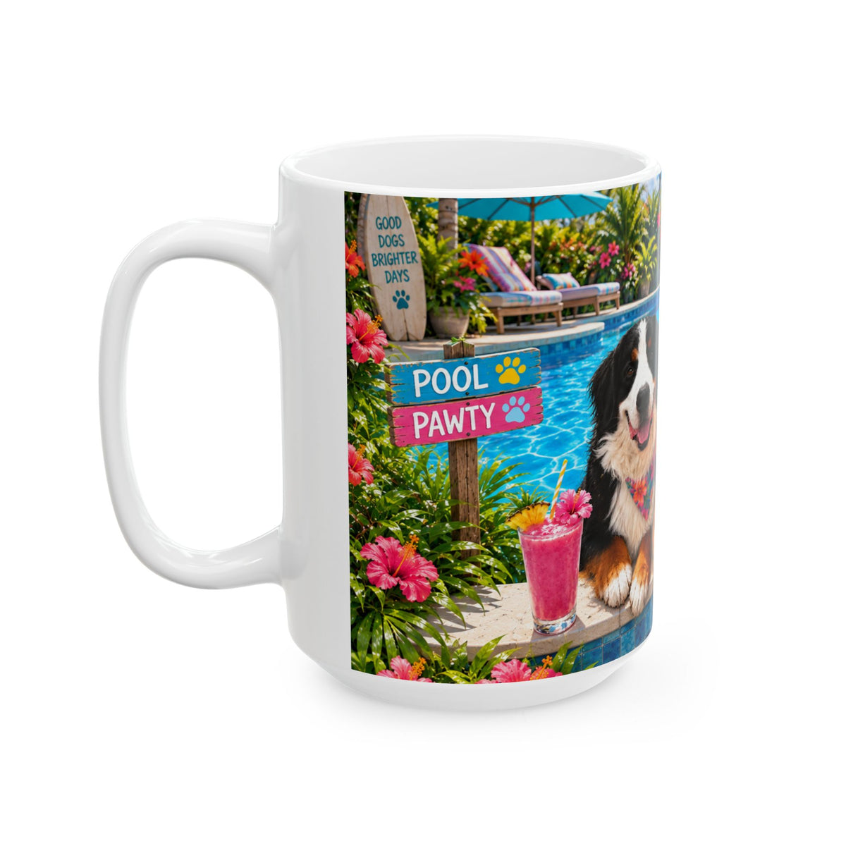 Pool Pawty Custom Pet Mug