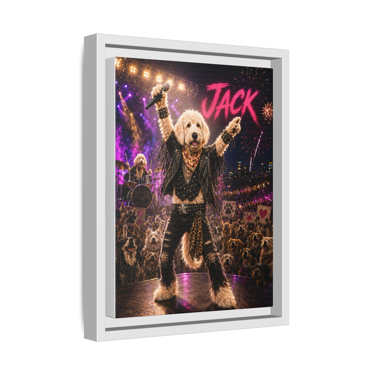Rockstar Custom Pet Framed Canvas