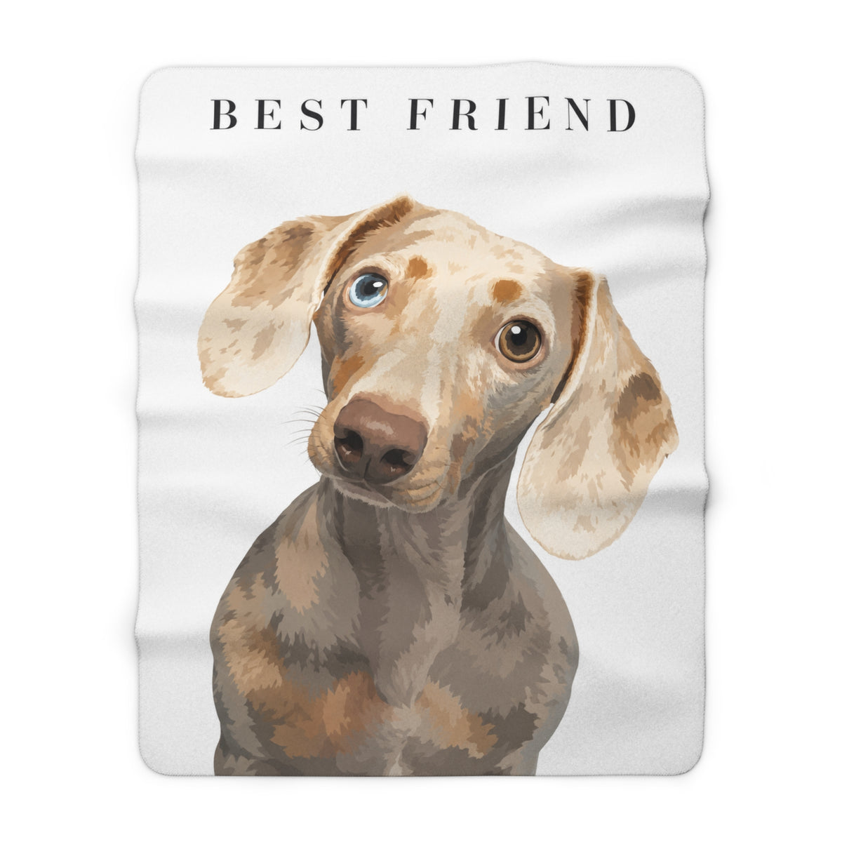 Modern Portrait Custom Pet Sherpa Blanket