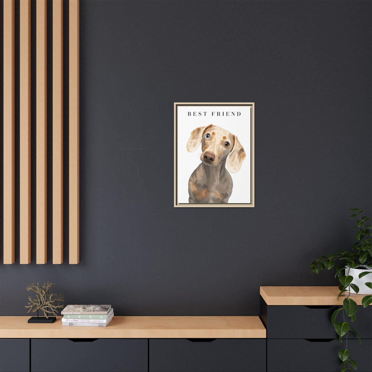 Modern Portrait Custom Pet Framed Canvas